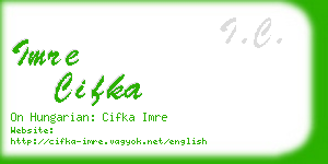 imre cifka business card